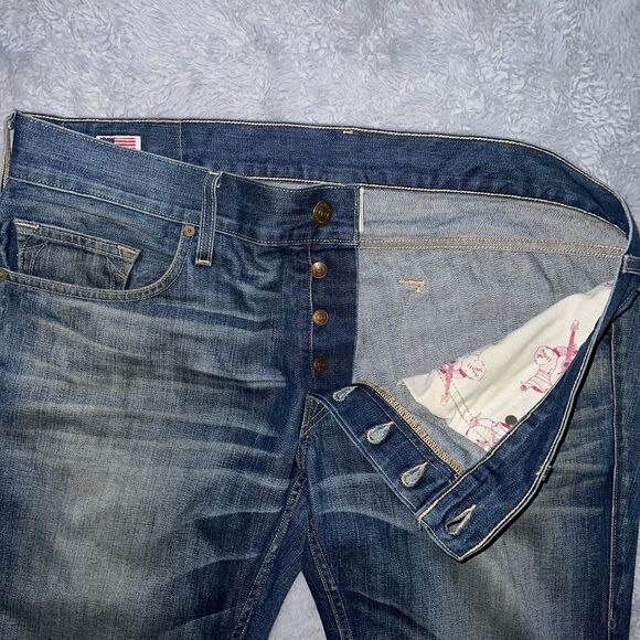 True Religion Men’s Bobby Snake Eye Straight Jeans Sad Gridiron 38X34 M24P61M65 - Picture 3 of 7